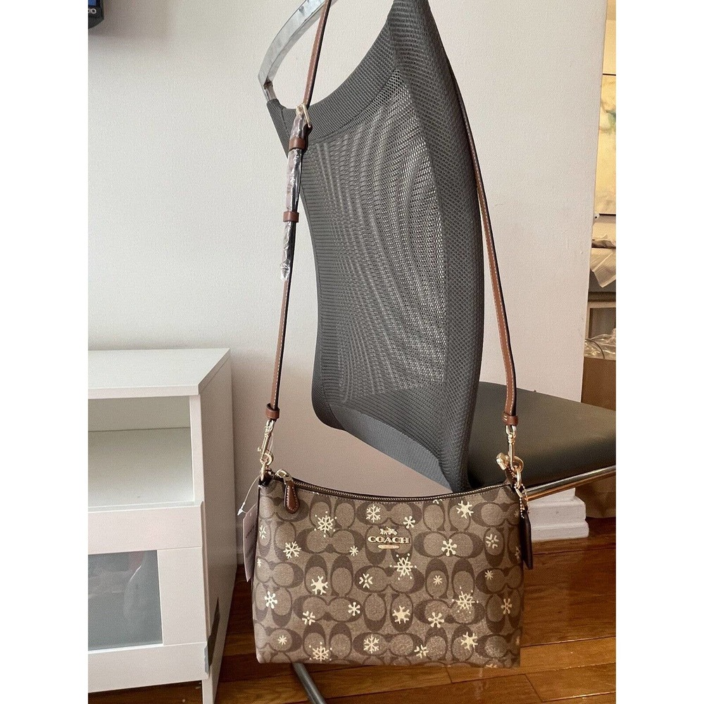 COACH Clara Shoulder Bag In Signature Canvas With Snowflake Print NEW - Picture 6 of 6